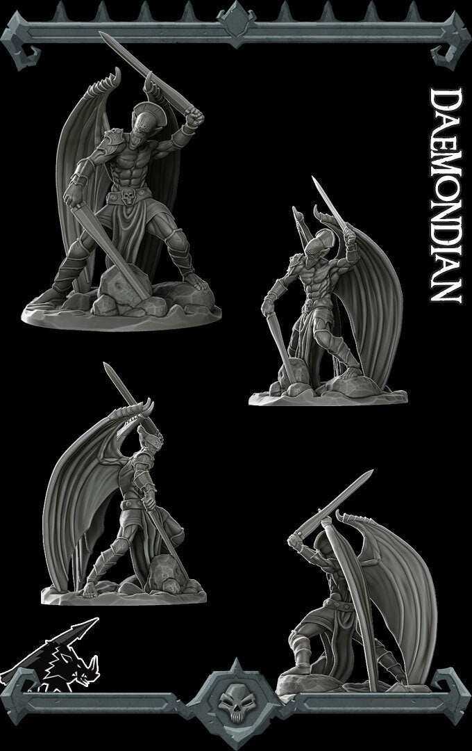 DAEMONDIAN - Miniature | All Sizes | Dungeons and Dragons | Pathfinder | War Gaming