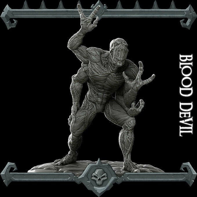 BLOOD DEVIL - Miniature | All Sizes | Dungeons and Dragons | Pathfinder | War Gaming