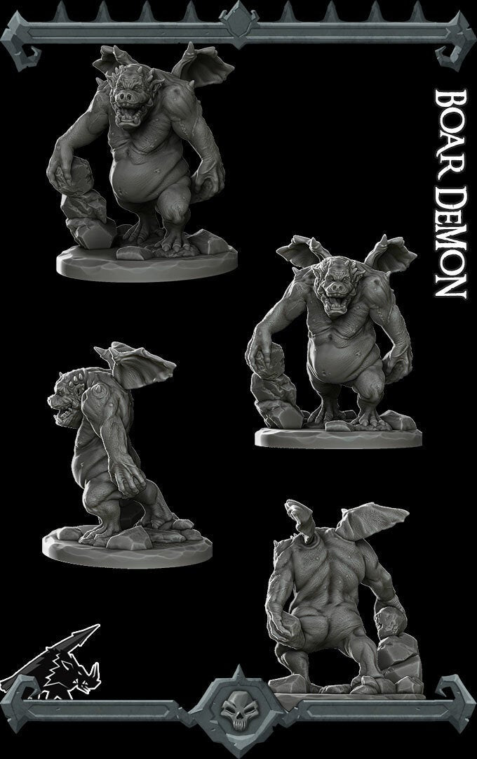 BOAR DEMON - Miniature | All Sizes | Dungeons and Dragons | Pathfinder | War Gaming
