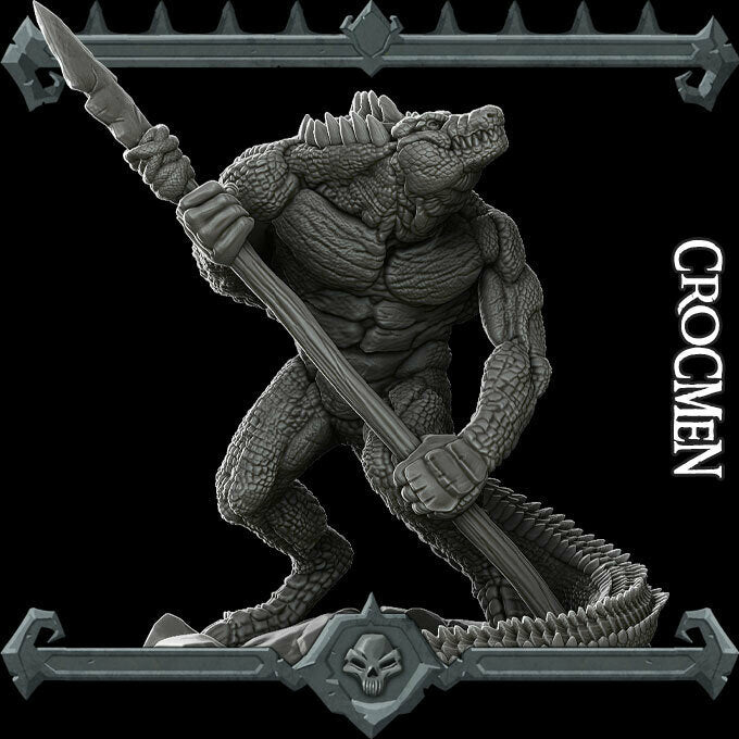 CROCMEN - Miniature | All Sizes | Dungeons and Dragons | Pathfinder | War Gaming