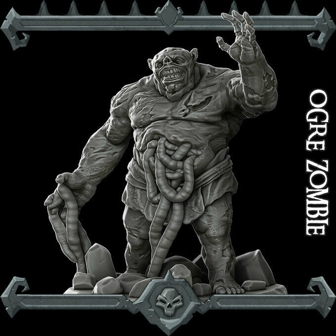 OGRE ZOMBIE- Miniature | All Sizes | Dungeons and Dragons | Pathfinder | War Gaming