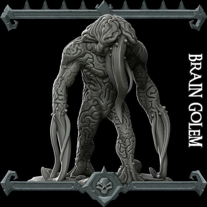 BRAIN GOLEM- Miniature | All Sizes | Dungeons and Dragons | Pathfinder | War Gaming