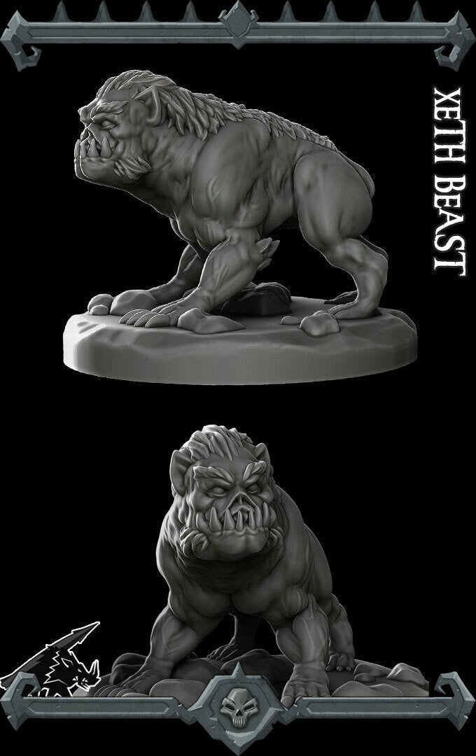 XETH BEAST- Miniature | All Sizes | Dungeons and Dragons | Pathfinder | War Gaming