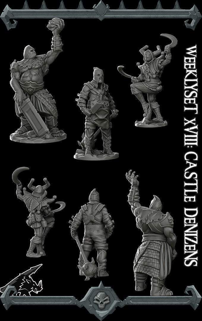 CASTLE DENIZENS- Miniature -All Sizes | Dungeons and Dragons | Pathfinder | War Gaming