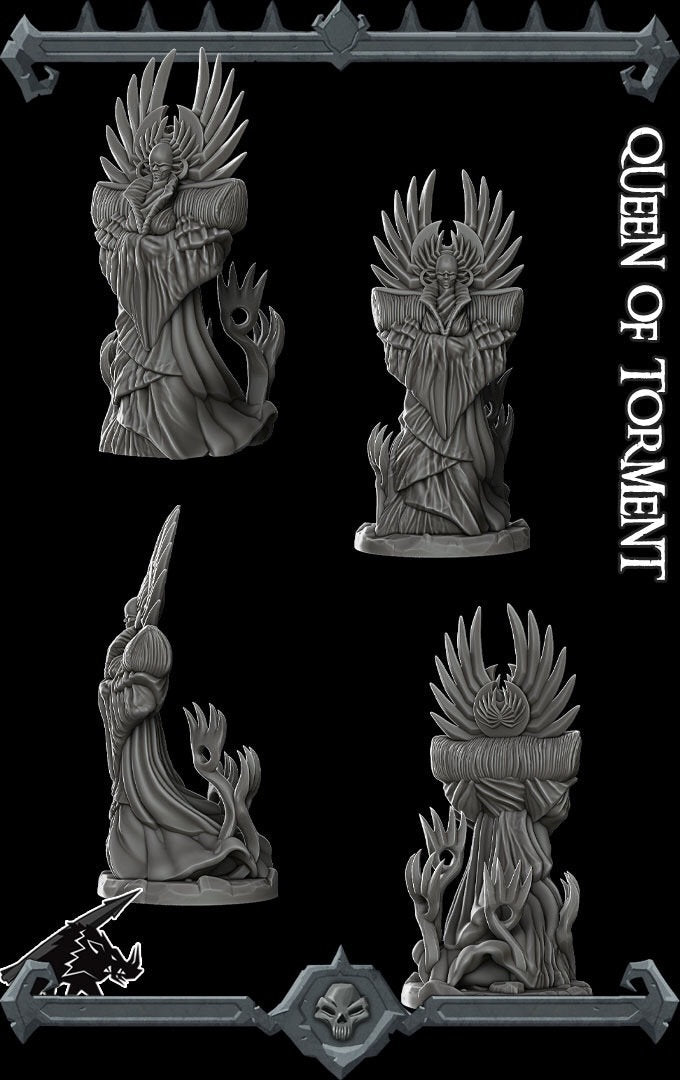 QUEEN OF TORMENT - Miniature | All Sizes | Dungeons and Dragons | Pathfinder | War Gaming