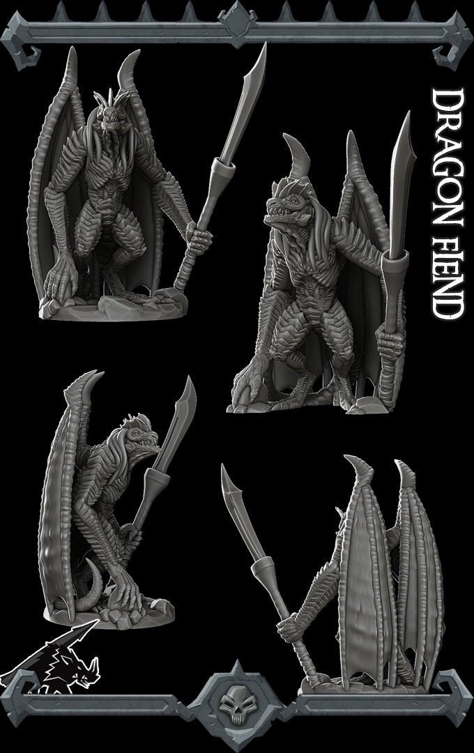 DRAGON FIEND - Miniature | All Sizes | Dungeons and Dragons | Pathfinder | War Gaming