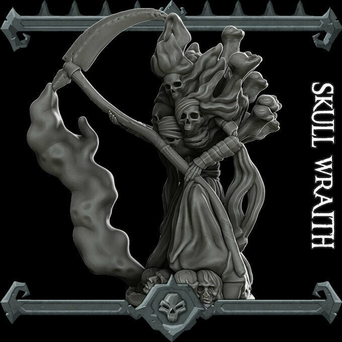 SKULL WRAITH - Miniature | All Sizes | Dungeons and Dragons | Pathfinder | War Gaming