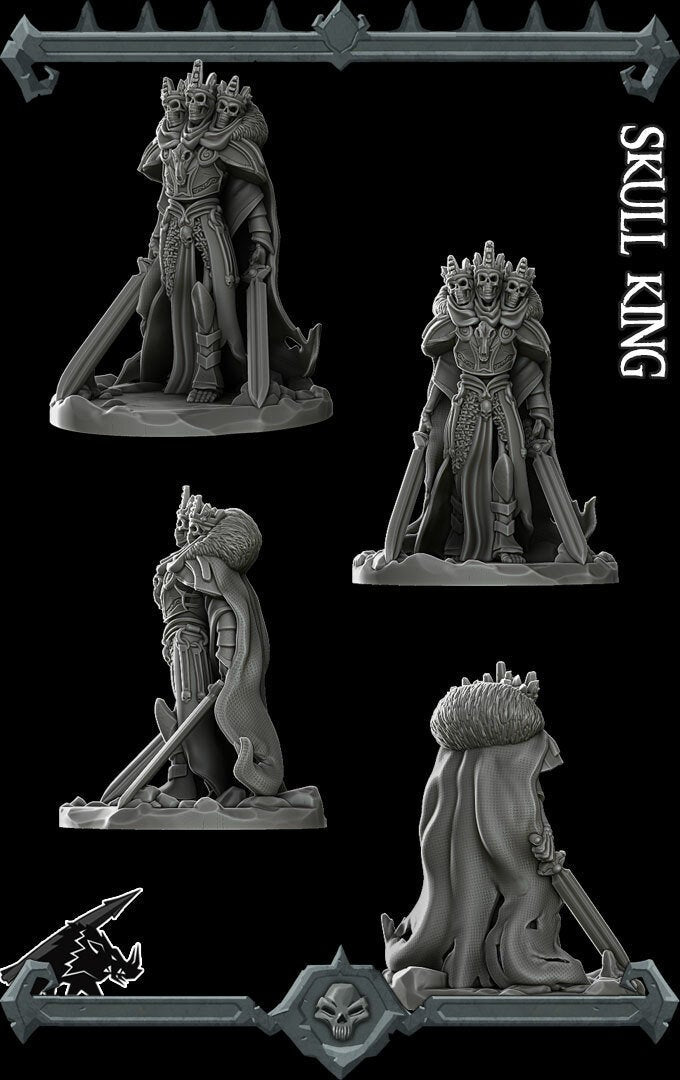 SKULL KING - Miniature | All Sizes | Dungeons and Dragons | Pathfinder | War Gaming