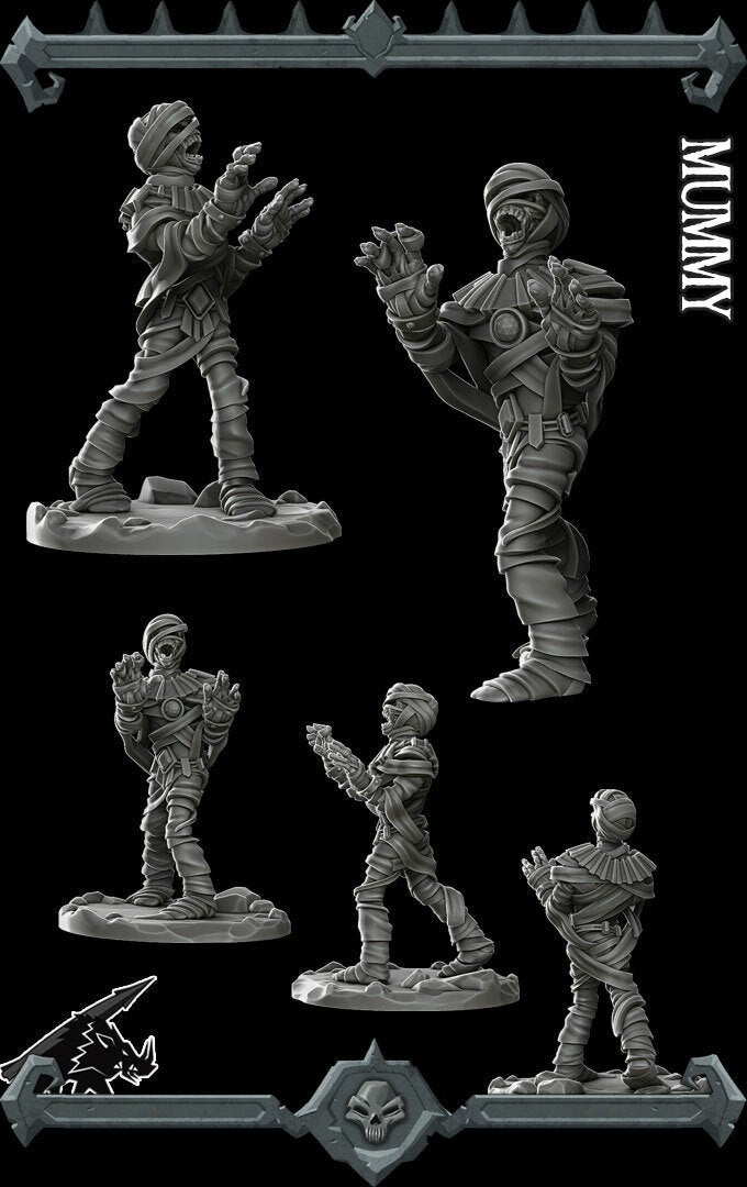 MUMMY - Miniature | All Sizes | Dungeons and Dragons | Pathfinder | War Gaming