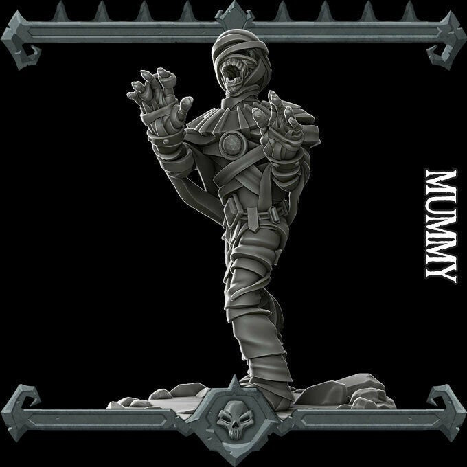 MUMMY Undead Resin 3D Printed Fantasy Miniature D&D Tabletop RPG