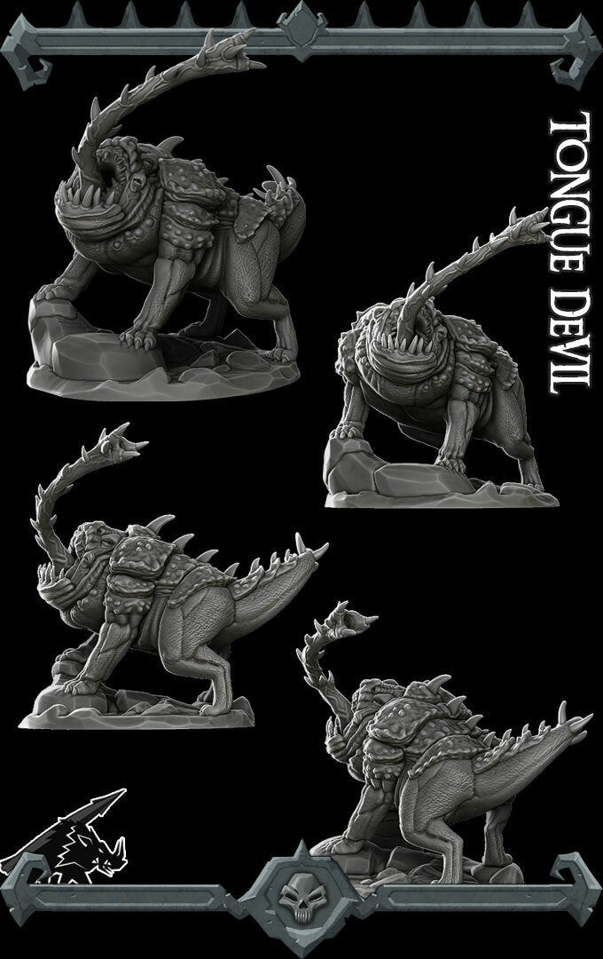 TONGUE DEVIL - Miniature | All Sizes | Dungeons and Dragons | Pathfinder | War Gaming