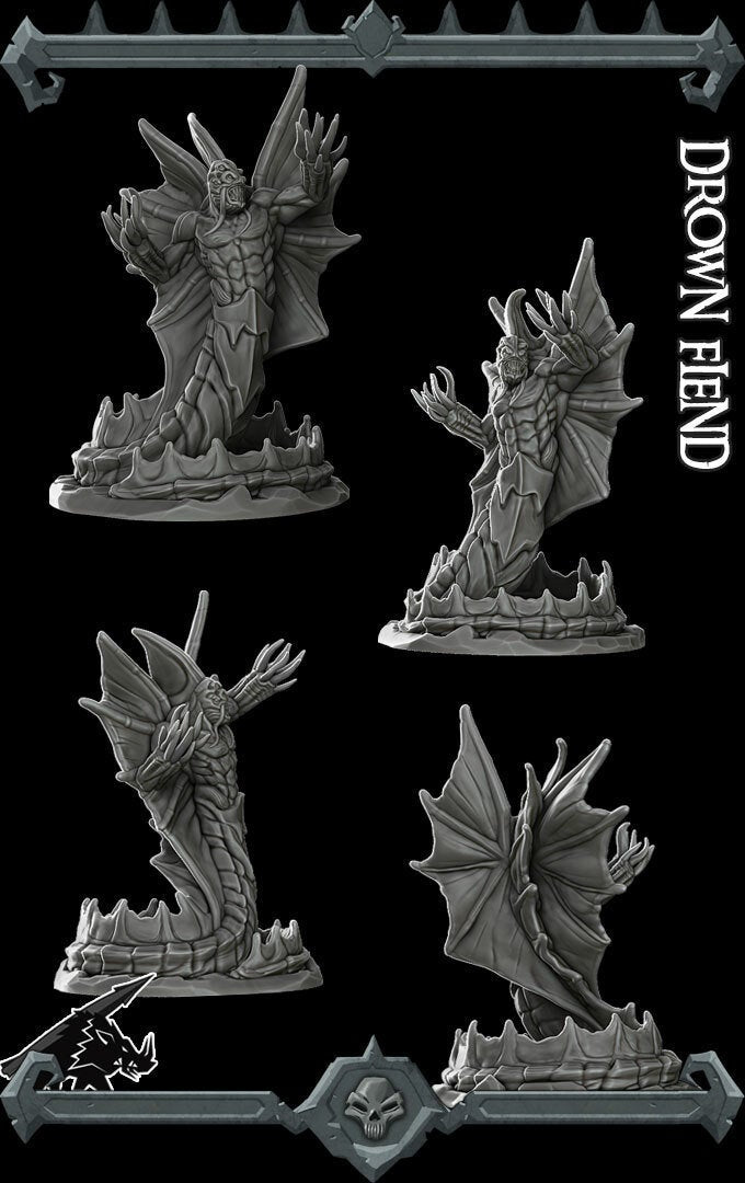 DROWN FIEND - Miniature | All Sizes | Dungeons and Dragons | Pathfinder | War Gaming