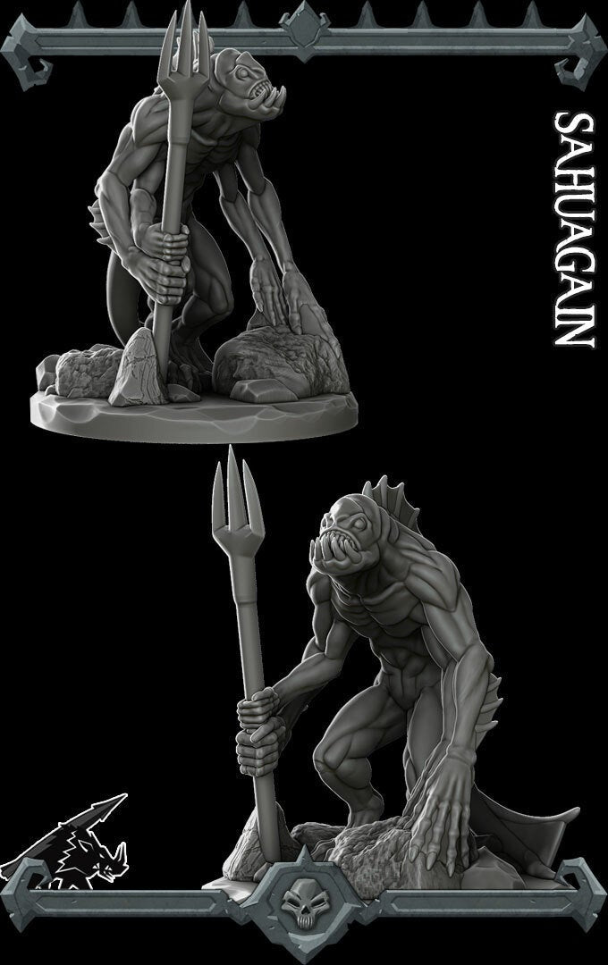 SAHUAGAIN- Miniature | All Sizes | Dungeons and Dragons | Pathfinder | War Gaming