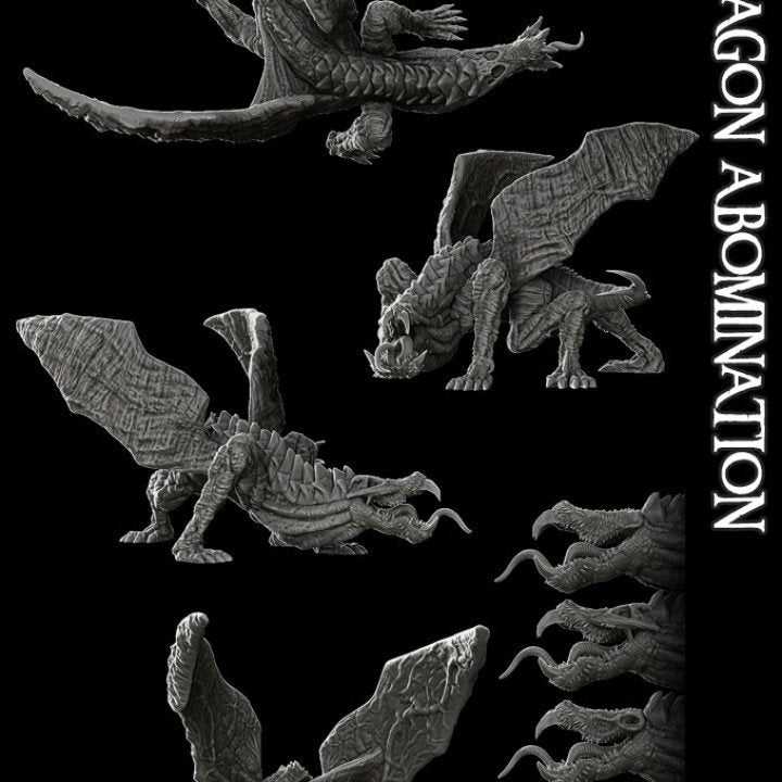 DRAGON ABOMINATION - EPIC Sized Model Kit | Dungeons and dragons | Cthulhu| Pathfinder | War Gaming