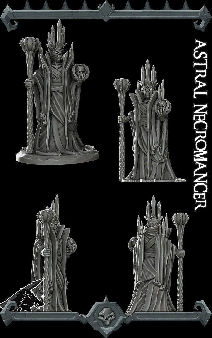 ASTRAL NECROMANCER - Miniature | All Sizes | Dungeons and Dragons | Pathfinder | War Gaming