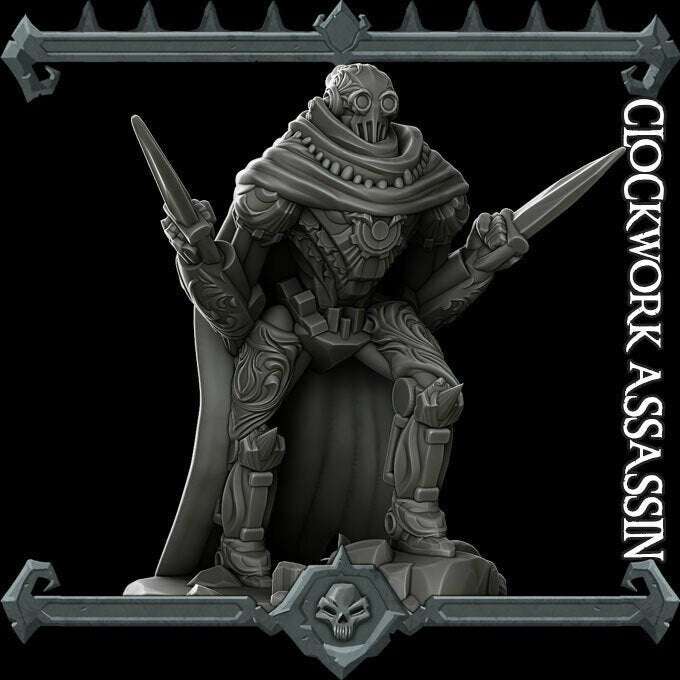 CLOCKWORK ASSASSIN - Miniature | Dungeons and Dragons | Pathfinder | War Gaming