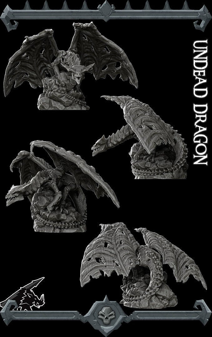 UNDEAD DRAGON - EPIC Sized Model Kit | Dungeons and dragons | Cthulhu| Pathfinder | War Gaming