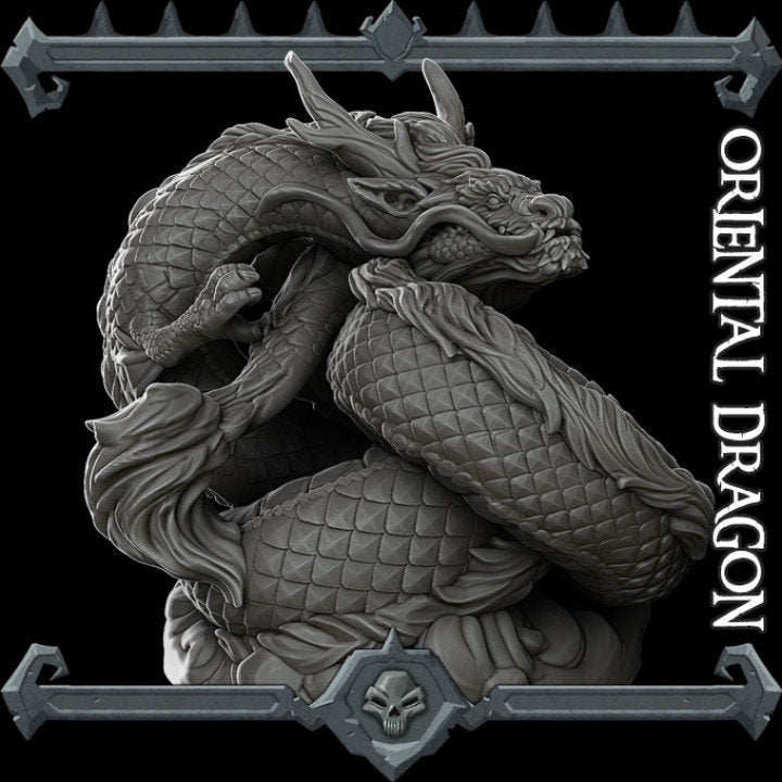 ORIENTAL DRAGON - Miniature | All Sizes | Dungeons and Dragons | Pathfinder | War Gaming