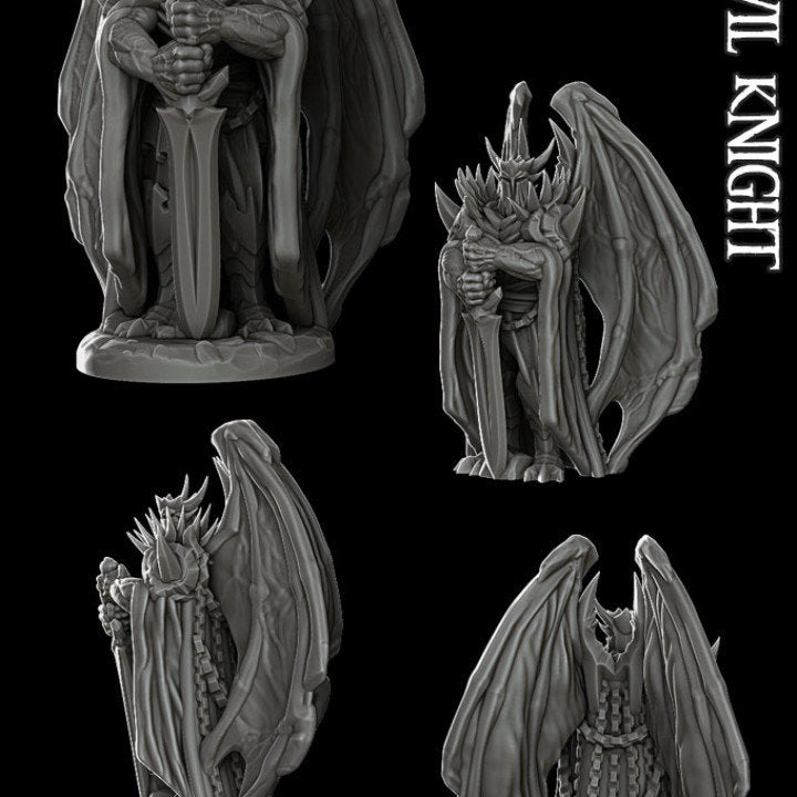 DEVIL KNIGHT - Miniature | All Sizes | Dungeons and Dragons | Pathfinder | War Gaming