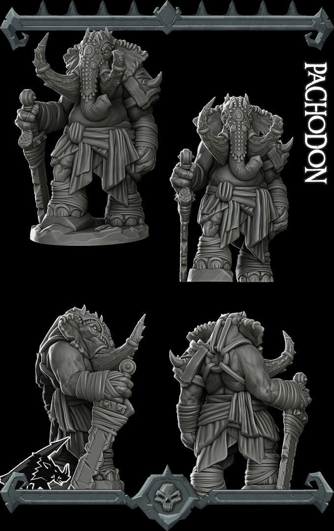 PACHODON - Miniature | All Sizes | Dungeons and Dragons | Pathfinder | War Gaming