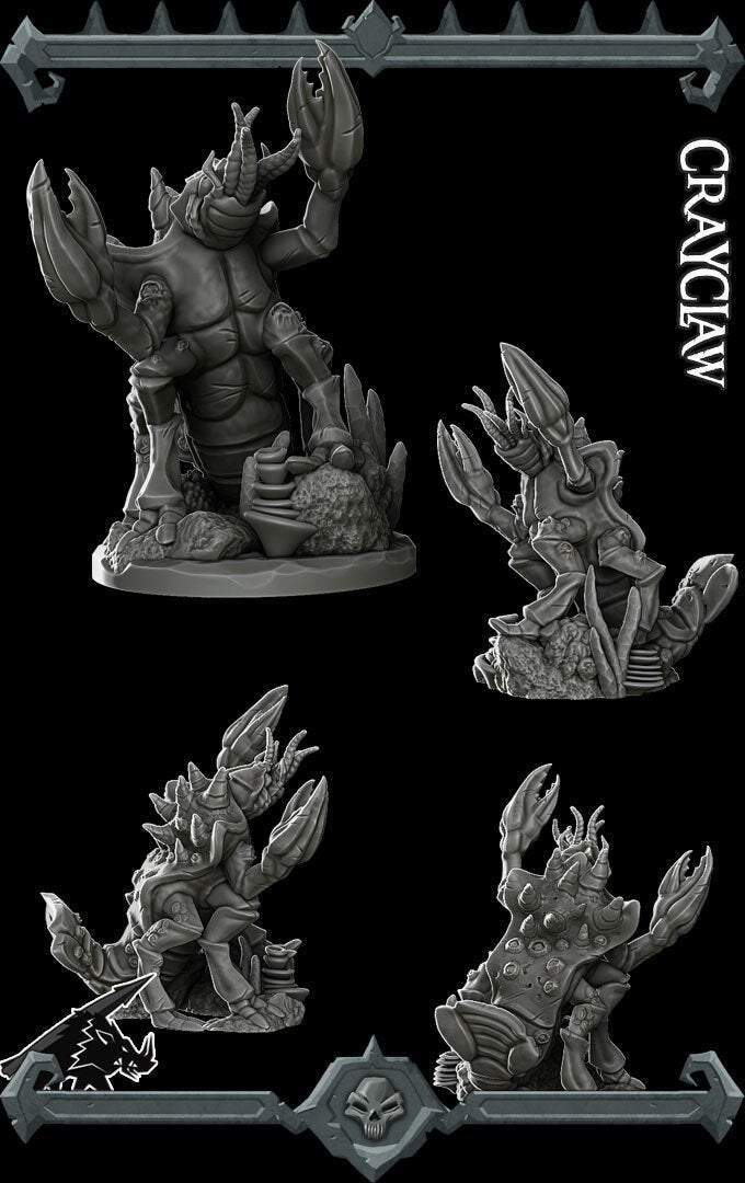 CRAYCLAW - Miniature -All Sizes | Dungeons and Dragons | Pathfinder | War Gaming