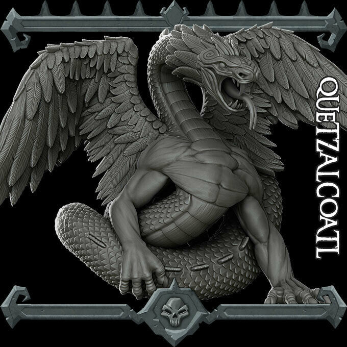 QUETZALCOATL - EPIC Sized Statue | Dungeons and dragons | Cthulhu| Pathfinder | War Gaming