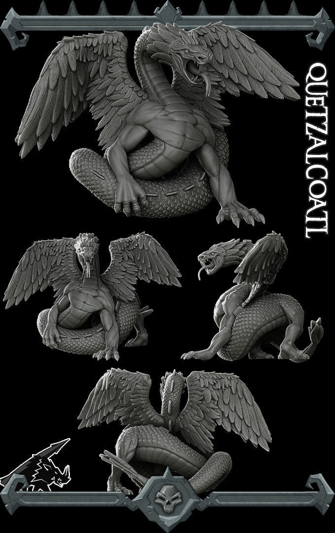 QUETZALCOATL - EPIC Sized Statue | Dungeons and dragons | Cthulhu| Pathfinder | War Gaming
