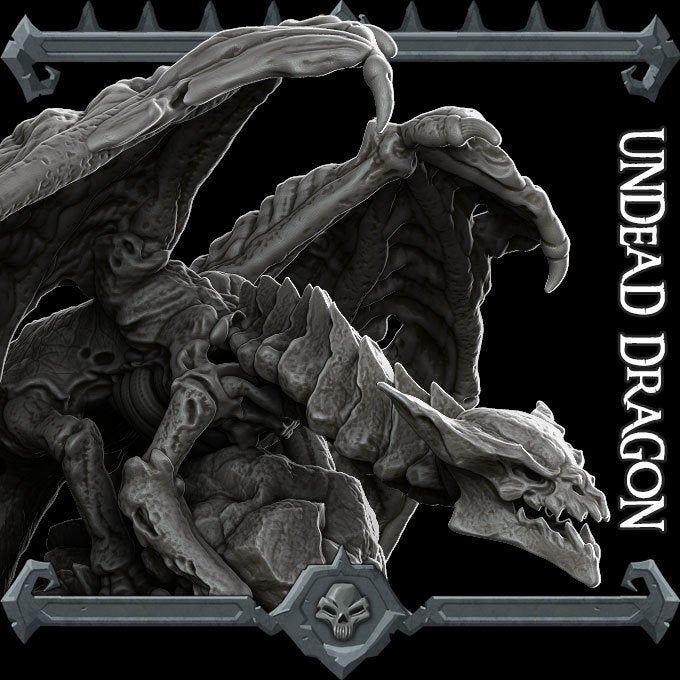 UNDEAD DRAGON - EPIC Sized Model Kit | Dungeons and dragons | Cthulhu| Pathfinder | War Gaming