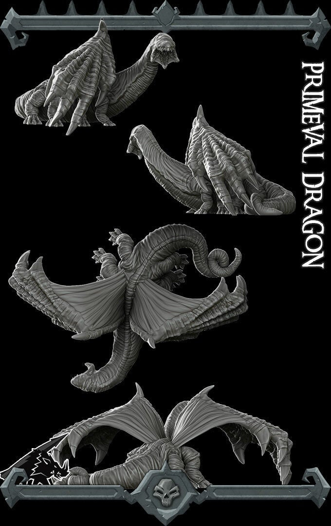 PRIMEVAL DRAGON - EPIC Sized Model | Dungeons and dragons | Cthulhu| Pathfinder | War Gaming