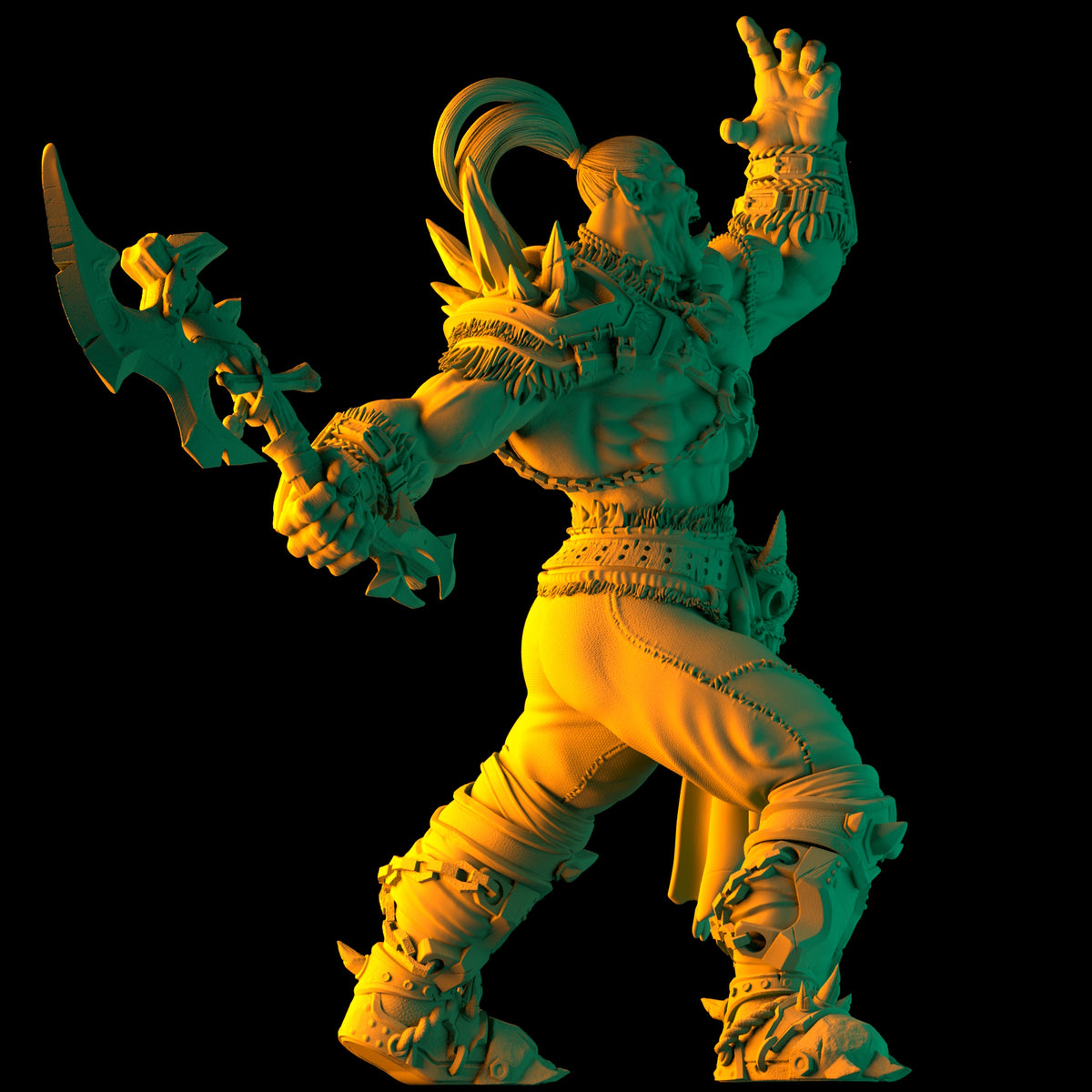 ORC Figure - Gnadug The Bonebreaker | Resin model | Collectible / Wargaming / RPG / Bust