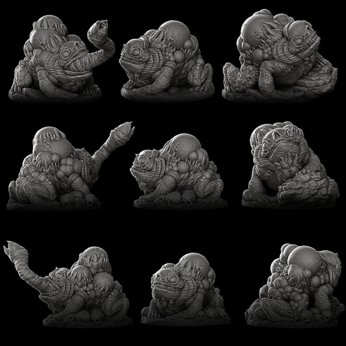 BOILBACK TOADS - Miniature | Dungeons and dragons | Cthulhu | Pathfinder | War Gaming