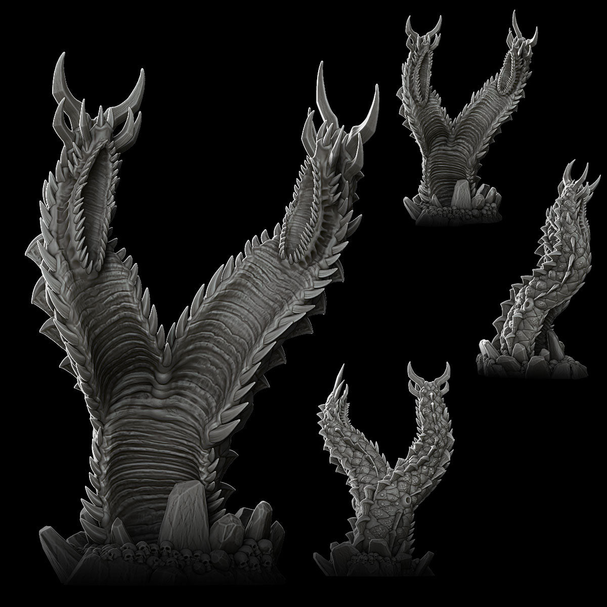 CONJOINER WURM- Miniature | All Sizes | Dungeons and Dragons | Pathfinder | War Gaming