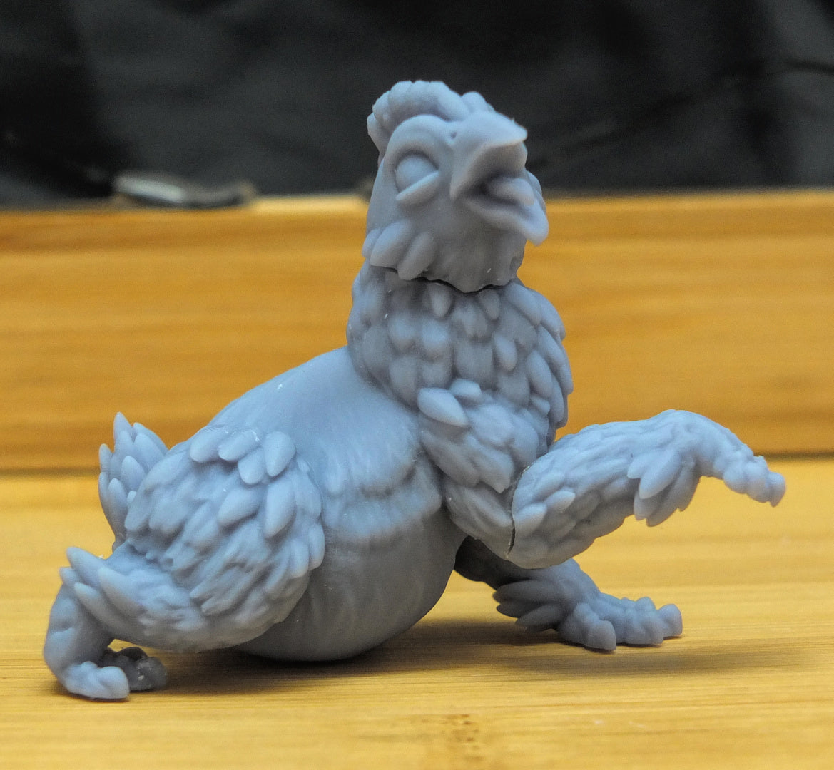 Scurryni Bard Riding Chickenbear Resin Miniature for DnD | Tabletop Gaming