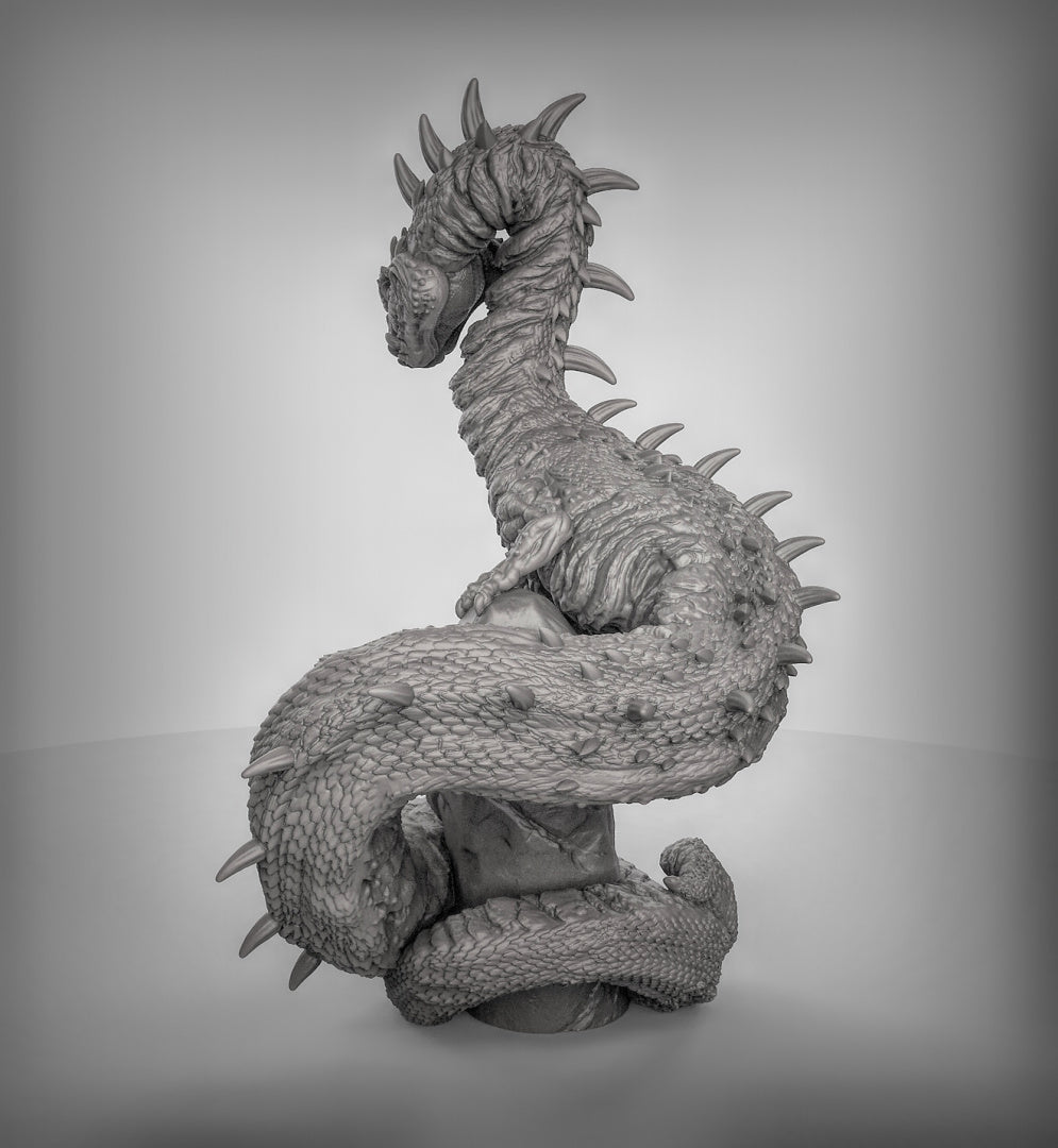 Lindwurm Dragon Resin Miniature for DnD | Tabletop Gaming