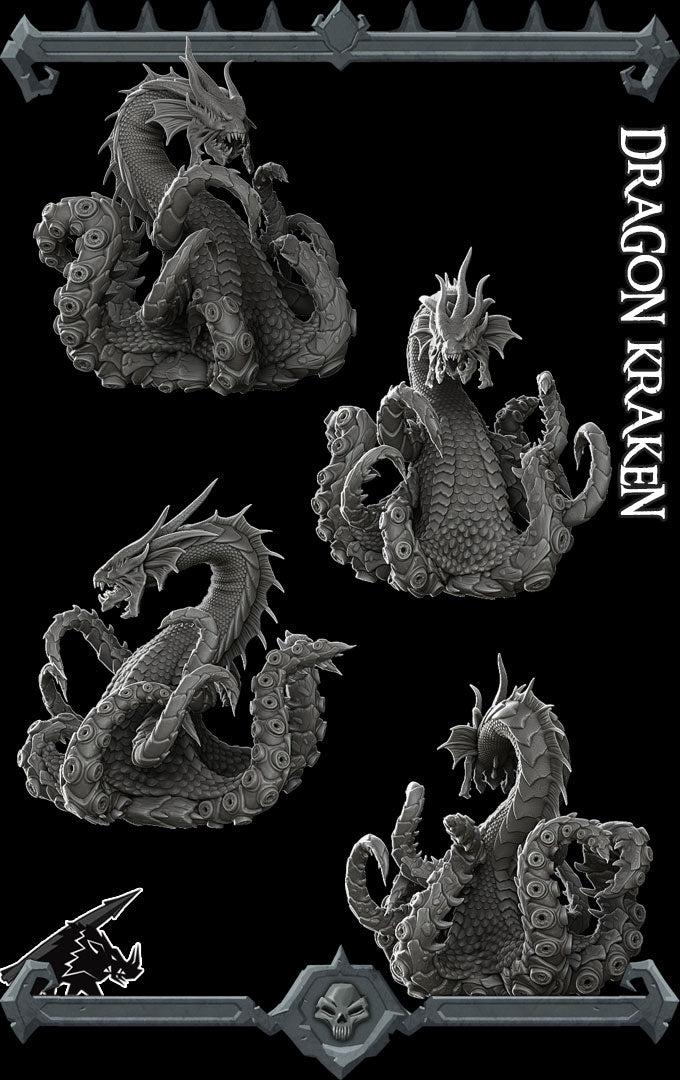 DRAGON KRAKEN - Miniature | Dungeons and dragons | Cthulhu | Pathfinder | War Gaming