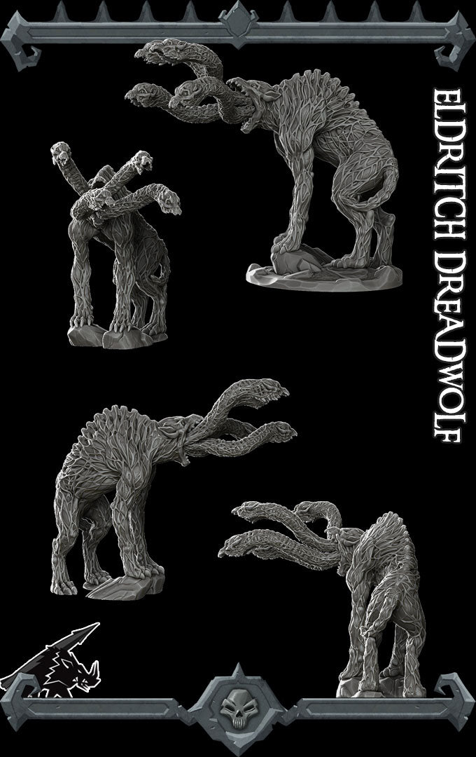 ELDRITCH DREADWOLF - Miniature -All Sizes | Dungeons and Dragons | Pathfinder | War Gaming