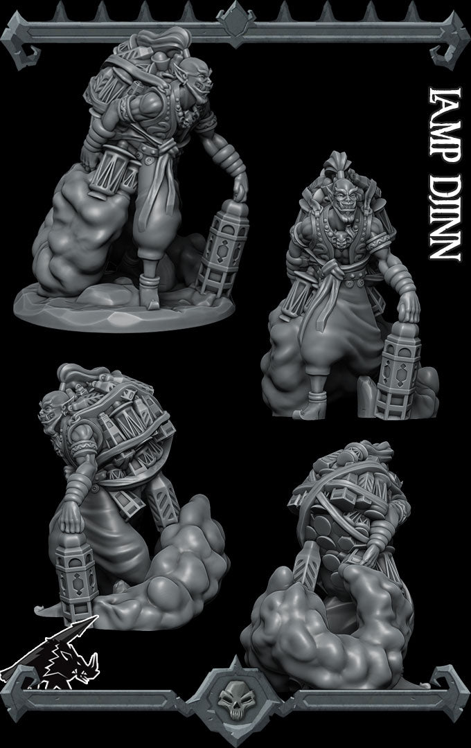 LAMP DJINN - Miniature | All Sizes | Dungeons and Dragons | Pathfinder | War Gaming