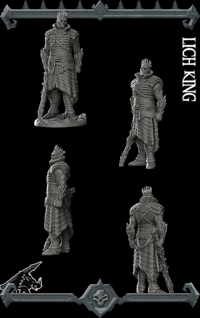 LICH KING - Miniature | All Sizes | Dungeons and Dragons | Pathfinder | War Gaming