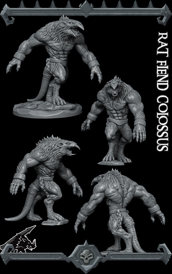 RAT FIEND COLUSSUS - Miniature | All Sizes | Dungeons and Dragons | Pathfinder | War Gaming