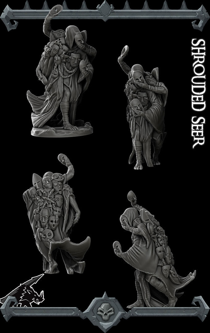 SHROUDED SEER - Miniature | All Sizes | Dungeons and Dragons | Pathfinder | War Gaming