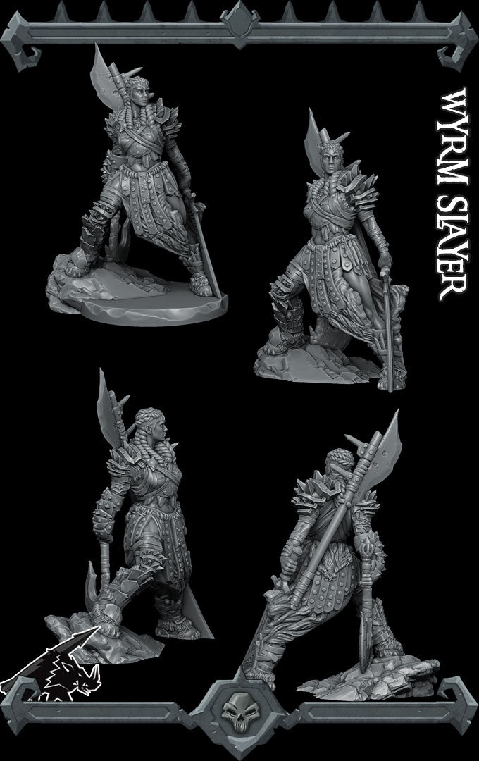 WYRM SLAYER- Miniature -All Sizes | Dungeons and Dragons | Pathfinder | War Gaming