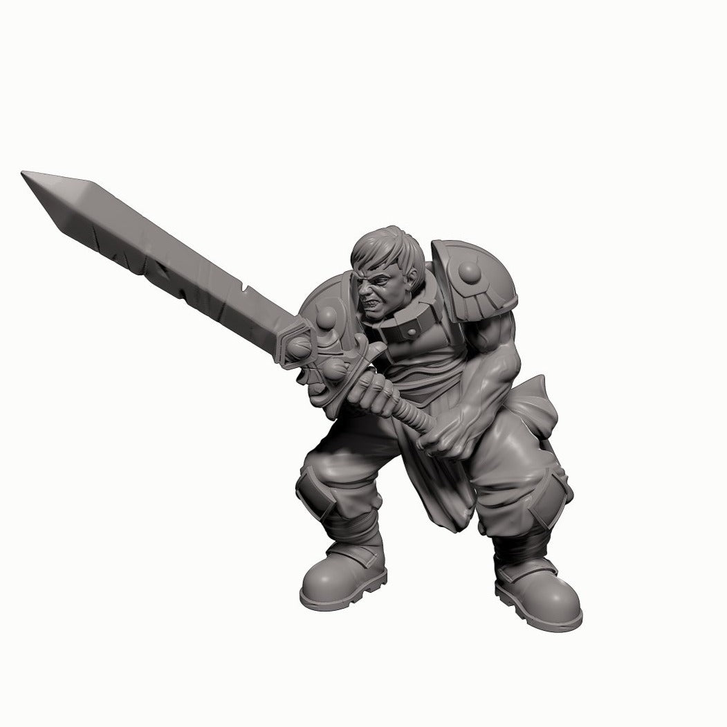Human Fighter Knight - Pit Fighter Champion Miniature