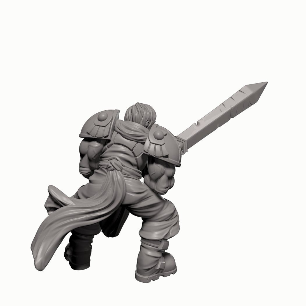 Human Fighter Knight - Pit Fighter Champion Miniature