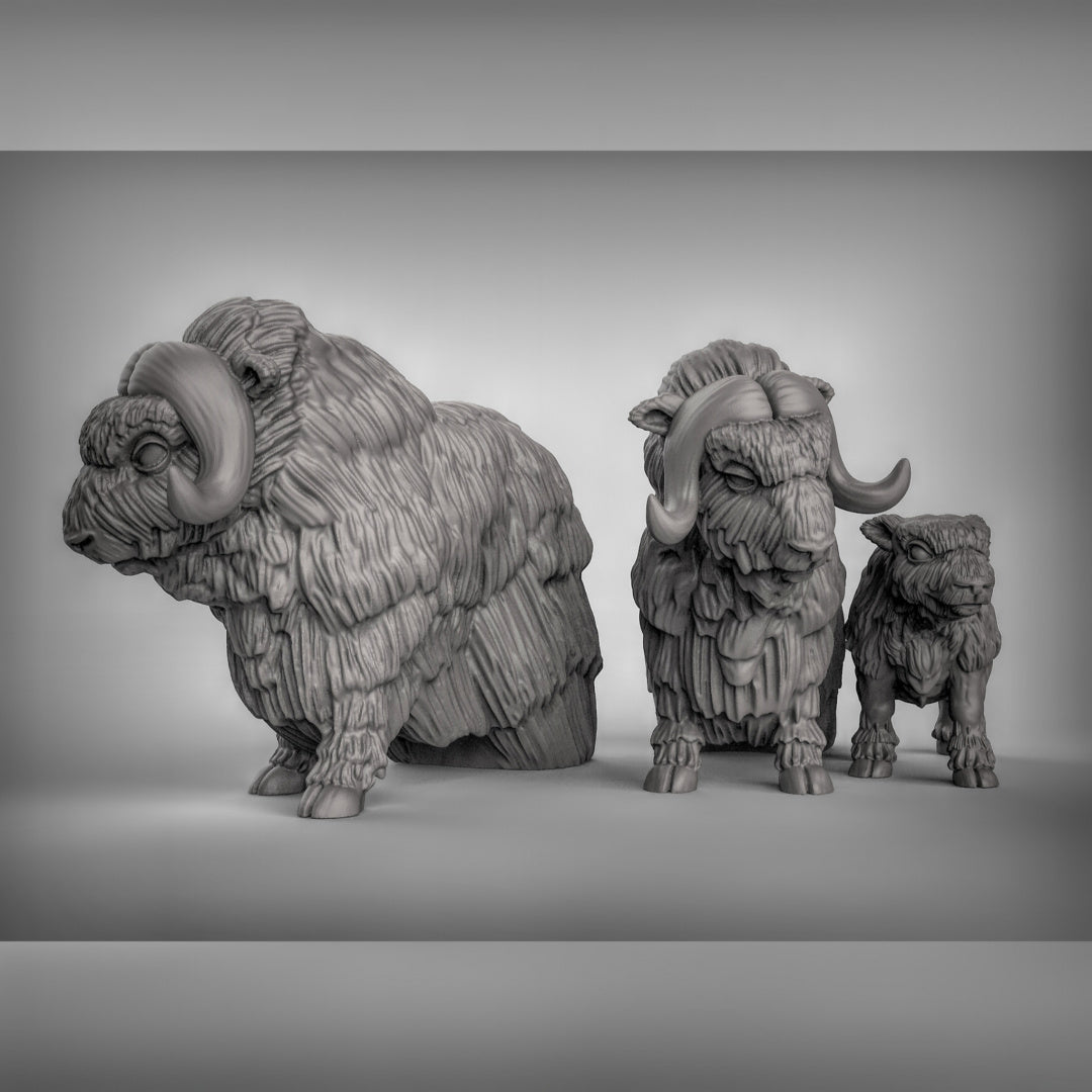 Musk Ox Resin Miniature for DnD | Tabletop Gaming