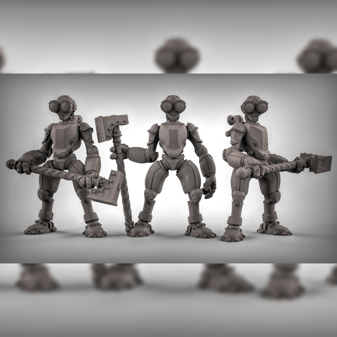 Warforged with Hammers Resin Miniature for DnD | Tabletop Gaming