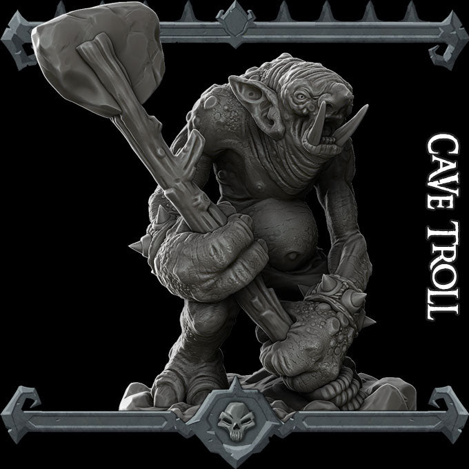 CAVE TROLL - Miniature | All Sizes | Dungeons and Dragons | Pathfinder | War Gaming