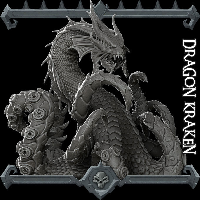 DRAGON KRAKEN - Miniature | Dungeons and dragons | Cthulhu | Pathfinder | War Gaming