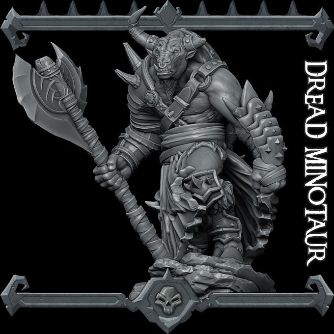 DREAD MINOTAUR - Miniature | All Sizes | Dungeons and Dragons | Pathfinder | War Gaming