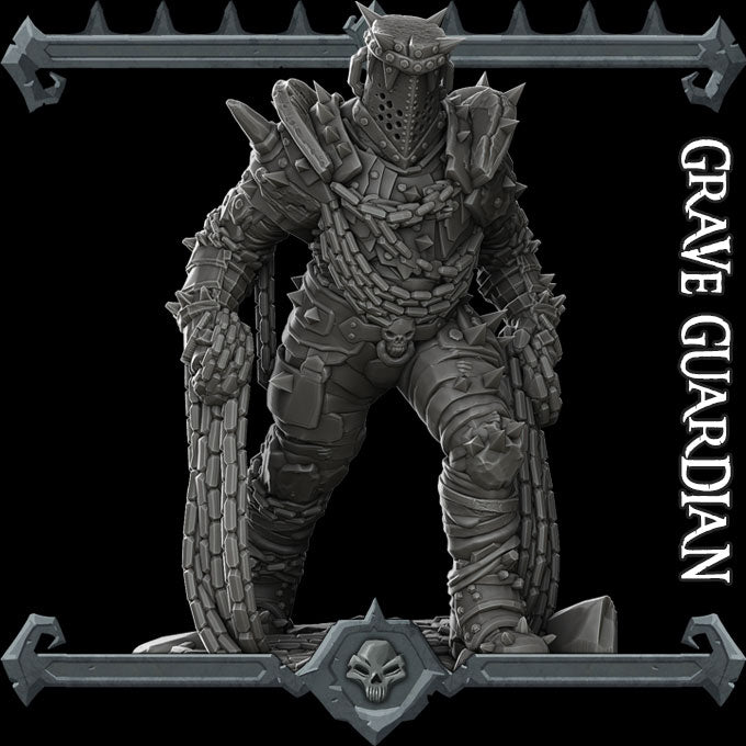 GRAVE GUARDIAN - Miniature | All Sizes | Dungeons and Dragons | Pathfinder | War Gaming