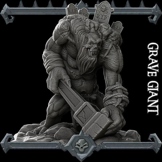 GRAVE GIANT - Miniature | All Sizes | Dungeons and Dragons | Pathfinder | War Gaming